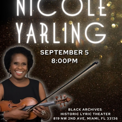 Sunshine Jazz Presents An Evening With Nicole Yarling at Black Archives Historic Lyric Theater