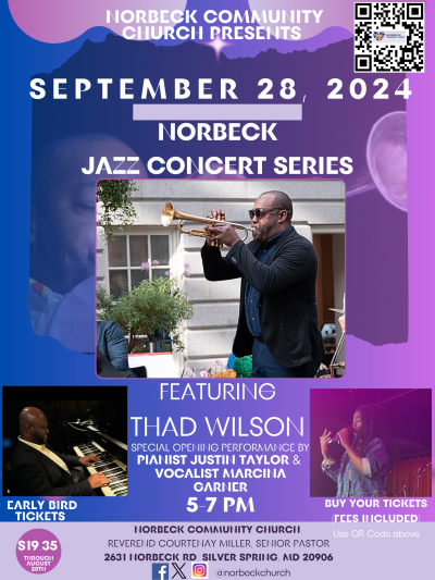Norbeck Jazz Concert Series Feat. Thad Wilson at Norbeck Community Church