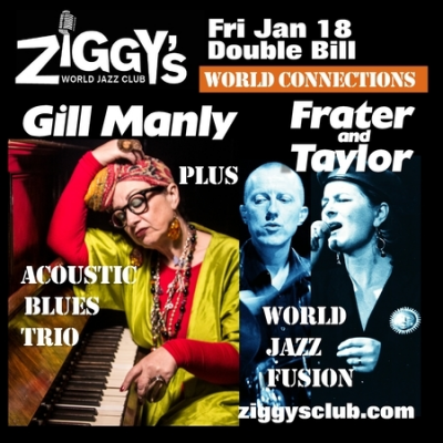 Ziggys,gill Manly,world Connections,frater Taylor,dugdale,enfield,london at Dugdale Centre - event poster Ziggys,gill Manly,world Connections,frater Taylor,dugdale,enfield,london at Dugdale Centre