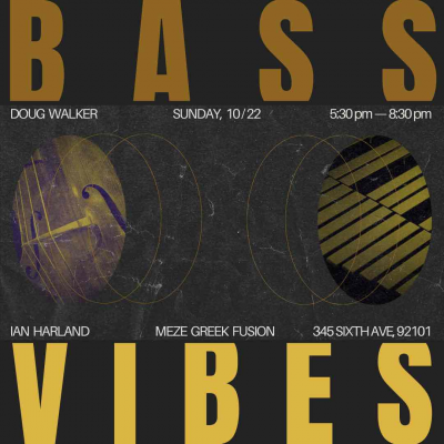 Bass + Vibes Duo at Meze Greek Fusion - event poster Bass + Vibes Duo at Meze Greek Fusion
