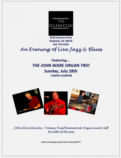 John Ware Organ Trio at The Soundhouse