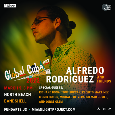 Alfredo Rodriguez And Friends (richard Bona, Tony Succar, Pedrito Martinez And Ohters) at Global Cuba Fest Miami Beach at North Beach Bandhsell