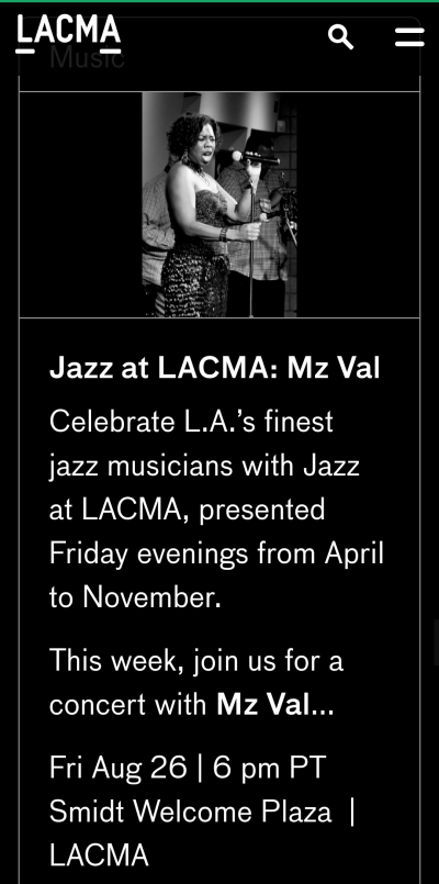 MzVal Sings at Los Angeles County Museum Of Art