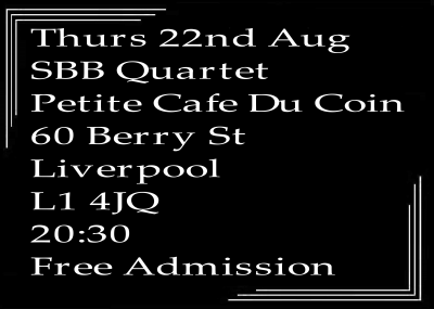 Speakeasy Bootleg Band Quartet At Petit Cafe Du Coin at Petit Cafe Du Coin - event poster Speakeasy Bootleg Band Quartet At Petit Cafe Du Coin at Petit Cafe Du Coin