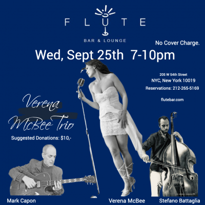 Verena Mcbee Trio at Flute Midtown