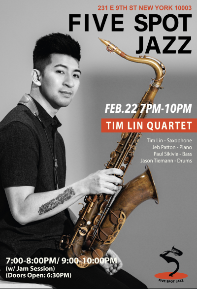 [tim Lin Quartet] at Five Spot Jazz