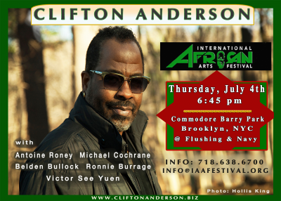 Clifton Anderson at International African Arts Festival at Commodore Barry Park