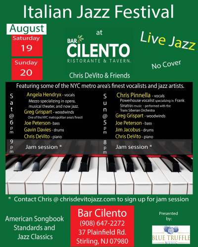 Chris Devito Quintet at Italian Jazz Festival at Bar Cilento