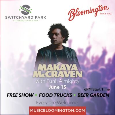 Makaya McCraven Free Performance In Bloomington, Indiana at Switchyard Park