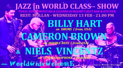 Billy Hart, Cameron Brown & Niels Vincentz @ Möllan - Malmö at Möllan Restaurant & Bar