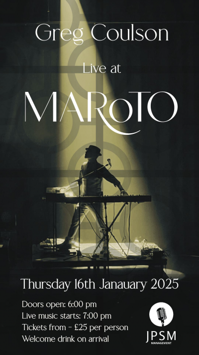 Greg Coulson Live At Maroto at Maroto Lounge - event poster Greg Coulson Live At Maroto at Maroto Lounge
