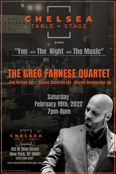 The Greg Farnese Quartet at Chelsea Table + Stage