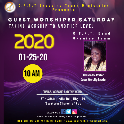 Guest Worshiper Saturday at Swatara Church Of God