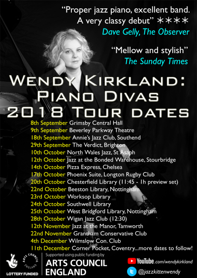 Wendy Kirkland: Piano Divas UK album tour at Worksop Library