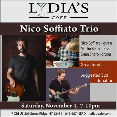 Nico Soffiato Trio at Live At Lydia's at Lydia's Cafe