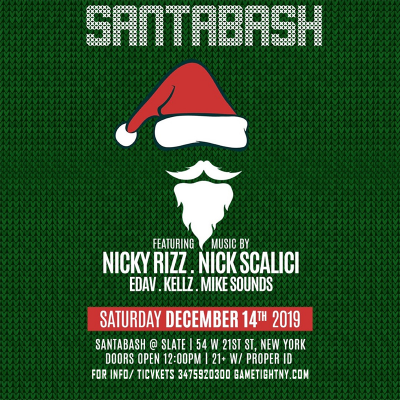Santa Bash At Slate Nyc 2019 at Slate - event poster Santa Bash At Slate Nyc 2019 at Slate