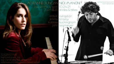 Adrianne Duncan And Nick Mancini at The G Spot House Concert