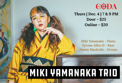 Miki Yamanaka Trio | $20 Online | $25 Door
