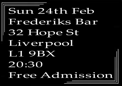 Speakeasy Bootleg Band:- Sunday Swing At Frederik's Bar Hope St, Liverpool at Frederiks