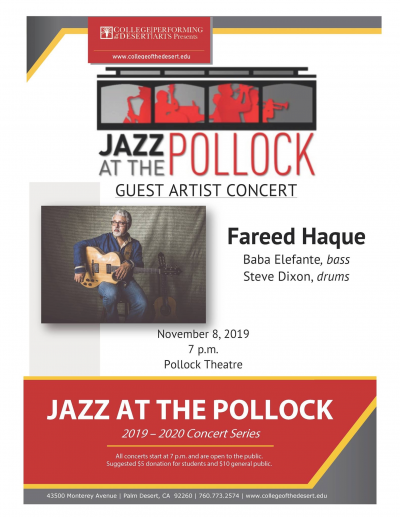 Fareed Haque Guitarist at Pollock Theater, Cod Campus - event poster Fareed Haque Guitarist at Pollock Theater, Cod Campus