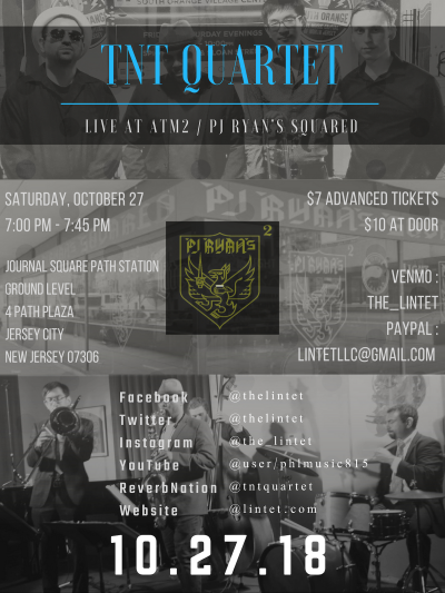 TnT Quartet at PJ Ryan's Squared - event poster TnT Quartet at PJ Ryan's Squared