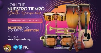 New! Jazzarts Nuestro Tiempo Latin Jazz Youth Ensemble β Fall Auditions at VAPA Center - event poster New! Jazzarts Nuestro Tiempo Latin Jazz Youth Ensemble β Fall Auditions at VAPA Center