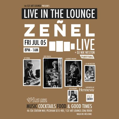 Zenel Live In The Lounge + Dj Nik Weston at The CLF Art Lounge And Roof Garden