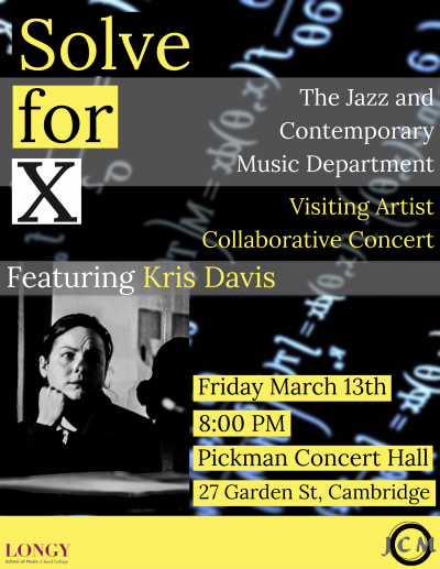 Kris Davis & The Jcm Dept. At Longy at Edward Pickman Concert Hall / Longy School Of Music
