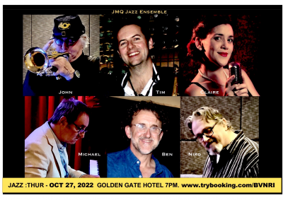 Claire Patti + Tim Wilson Feat. With JMQ Jazz Ensemble at The Golden Gate Hotel