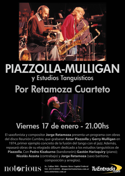 Jorge Retamoza Tango Jazz Quartet at Notorious