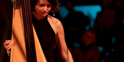 Alina Bzhezhinska's Hip-harp at Fleece Jazz