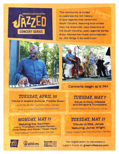 Sc Jazz Legends Series: Saluting The Saxmen Featuring Peter Dimery at Nicholtown Community Center