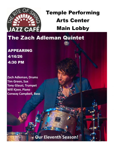 Zach Adleman Quintet at Temple Performing Arts Center