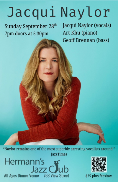 Jacqui Naylor at Hermann's Jazz Club - event poster Jacqui Naylor at Hermann's Jazz Club