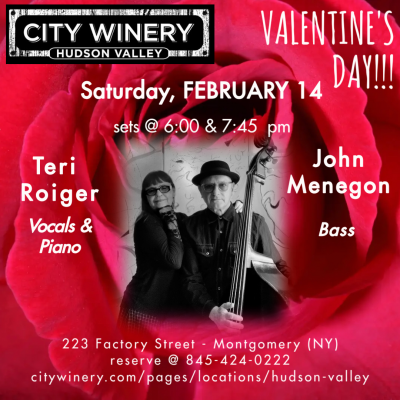 Teri Roiger & John Menegon Duo at City Winery Hudson Valley