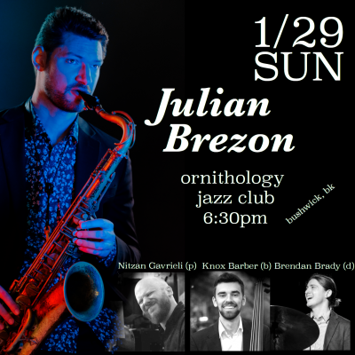 Julian Brezon Quartet at Ornithology Jazz Club