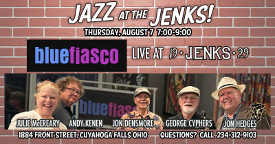 Blue Fiasco Jazz Quintet at The Jenks Building - event poster Blue Fiasco Jazz Quintet at The Jenks Building