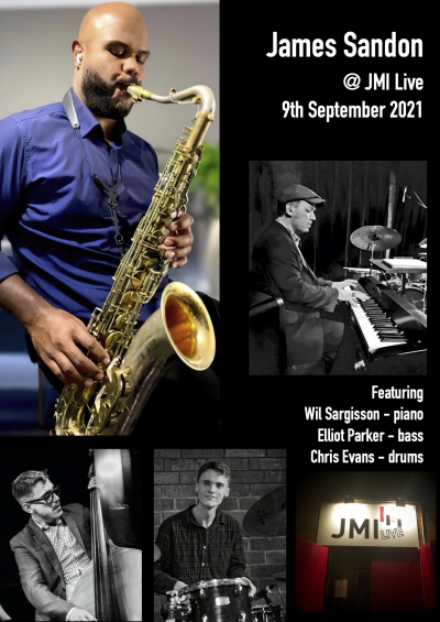 James Sandon at JMI Live - event poster James Sandon at JMI Live
