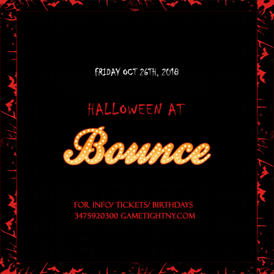 Bounce Nyc Halloween Friday Night Party 2018 at Bounce - event poster Bounce Nyc Halloween Friday Night Party 2018 at Bounce