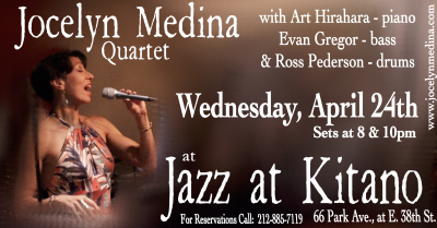 Jocelyn Medina Quartet at Jazz at Kitano
