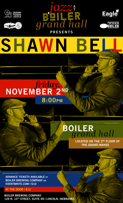 Shawn Bell at Boiler Grand Hall - event poster Shawn Bell at Boiler Grand Hall