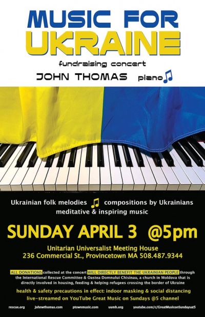 Music For Ukraine at Unitarian-Universalist Meeting House Of Provincetown