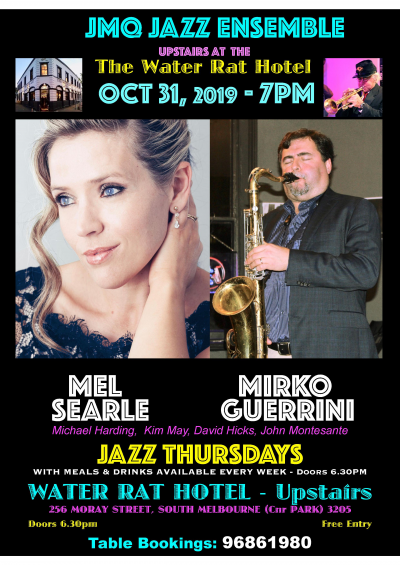 Mel Searle Features With JMQ Jazz Ensemble at The Water Rat Hotel