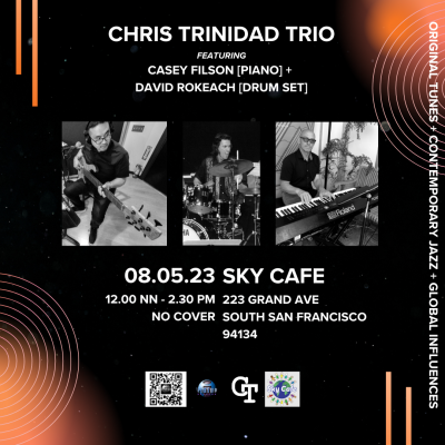 Chris Trinidad Trio at Sky Cafe - event poster Chris Trinidad Trio at Sky Cafe