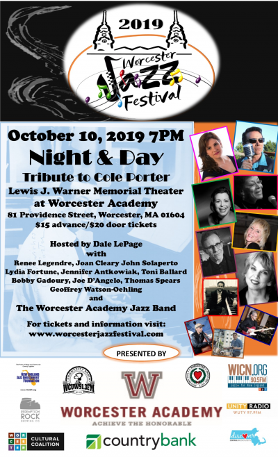 Night And Day: A Tribute To Cole Porter ~ WJF2019 at Worcester Jazz Festival at Lewis J. Warner Memorial Theatre At Worcester Academy