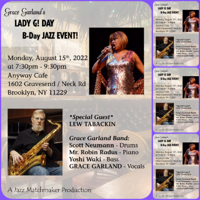 Special Guest Lew Tabackin W Grace Garland Band!:) at Anyway Cafe - Neck Road