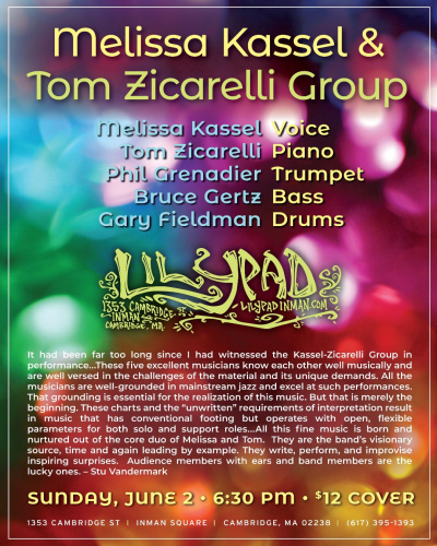 Melissa Kassel Group at Lilypad - event poster Melissa Kassel Group at Lilypad