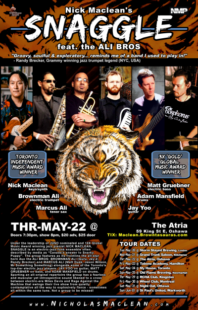 NICK MACLEAN'S SNAGGLE Feat. The ALI BROS -- Award-winning Electric Jazz (oshawa) at The Atria
