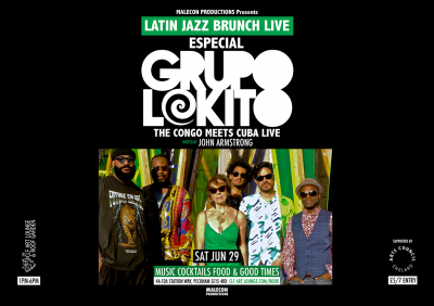 Latin Jazz Brunch Live With Grupo Lokito (live) And Dj John Armstrong at The CLF Art Lounge And Roof Garden