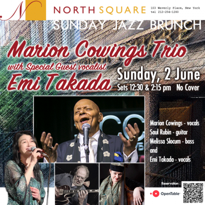 Marion Cowings Trio With Emi Takada at North Square Restaurant - event poster Marion Cowings Trio With Emi Takada at North Square Restaurant